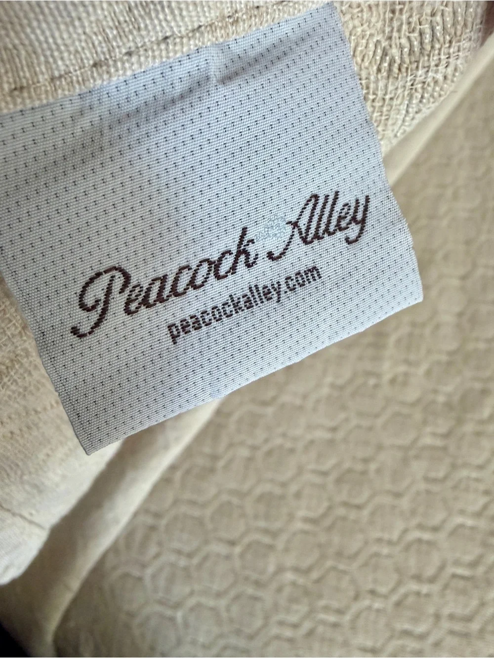 Peacock Alley Quilted Queen Coverlet - Linen Colored Cotton Bedspread